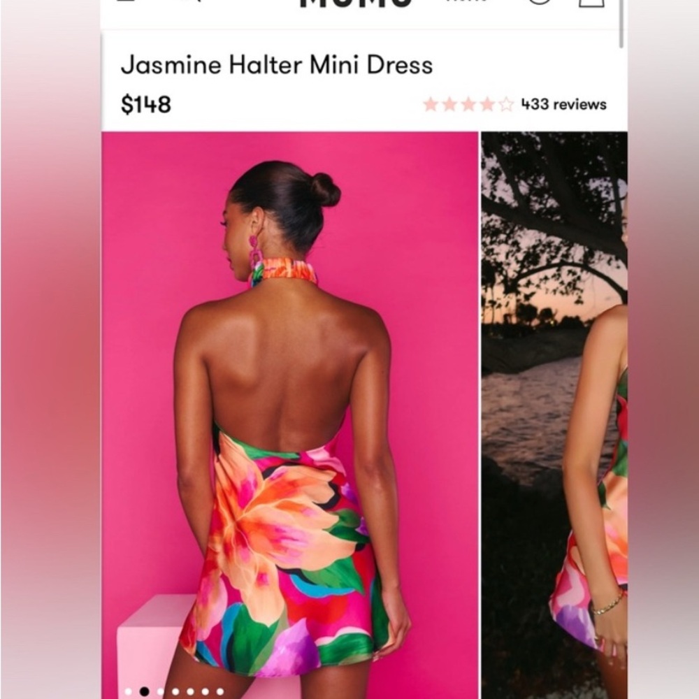 Show Me Your MuMu Multicolor Jasmine Halter Mini Dress
